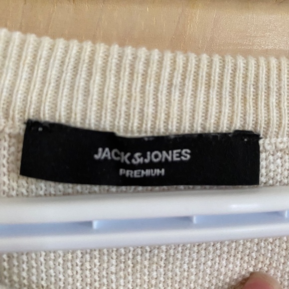 Men’s Jack & Jones long sleeve pullover sweater. Cream. Crew neck size XXL. - Picture 9 of 9